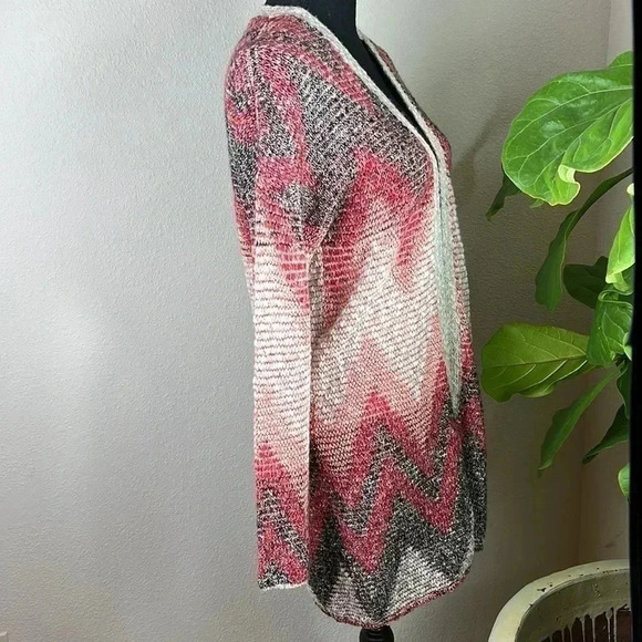 Lucky Brand Women’s Aztec Southwest Long Sweater Topper Car Coat Size Small - Picture 5 of 11